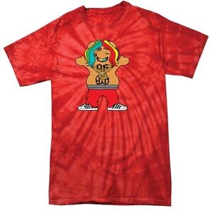 Grizzly Griptape Lil Tak tie‎ dye tee shirt graphic tee size small red